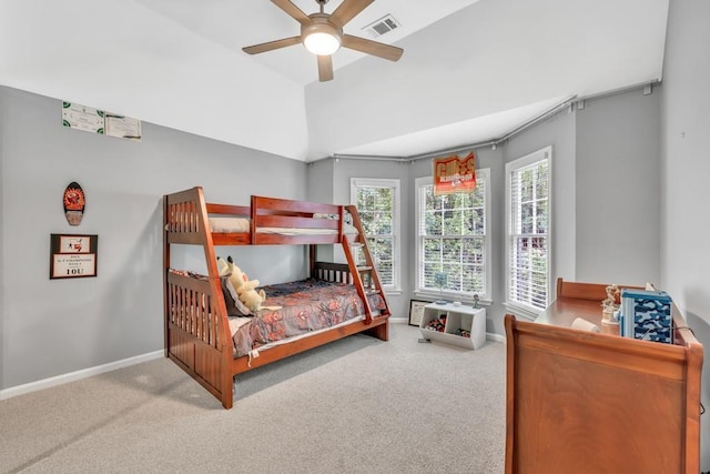 1253 Rivermark Ct, Lawrenceville, GA 30043 - carpeted bedroom with baseboards and ceiling fan
