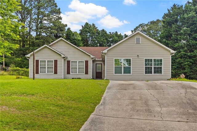 1230 Brook Meadow Ct, Lawrenceville, GA 30045 - ranch-style house with a front yard and concrete driveway