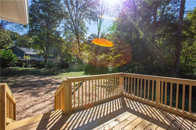 1342 Carter Rd, Decatur, GA 30030 - wooden deck with a storage unit