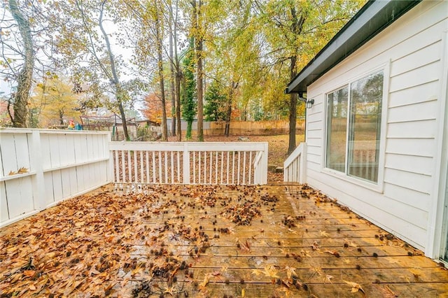 view of wooden deck