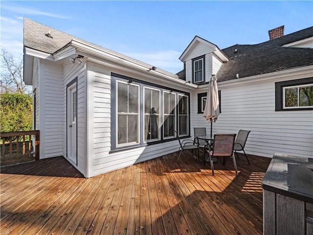 view of wooden deck