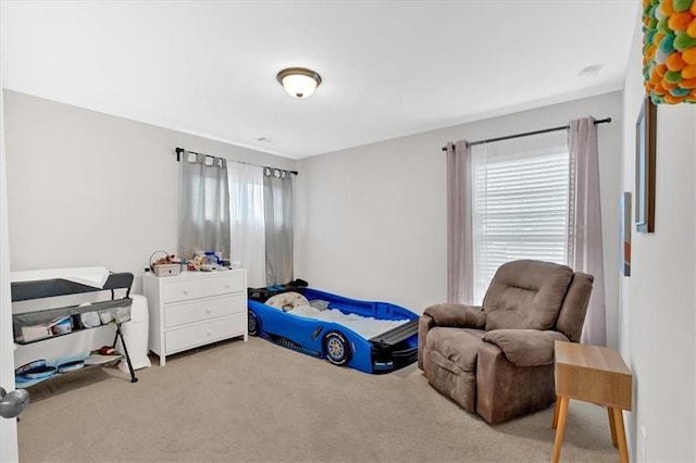 view of carpeted bedroom