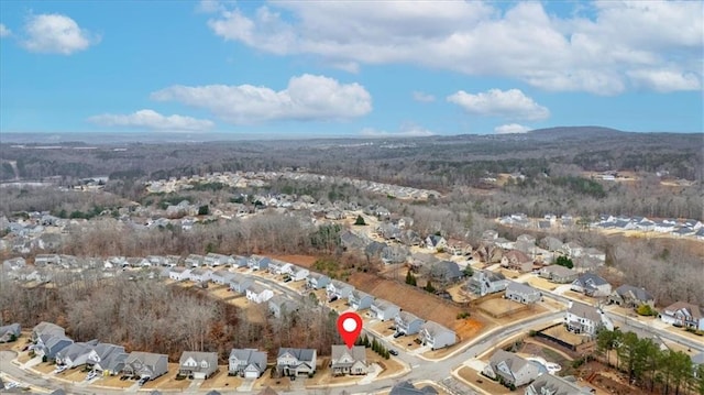 drone / aerial view with a residential view