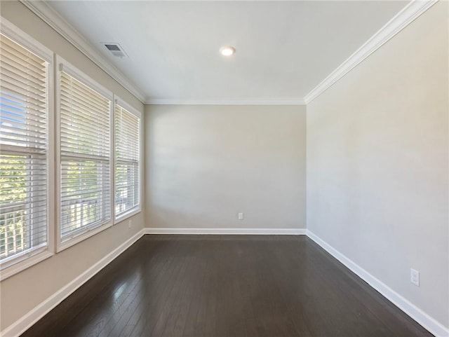 4905 Sterling Close, Buford, GA 30518 - unfurnished room with crown molding, dark wood-type flooring, baseboards, and recessed lighting