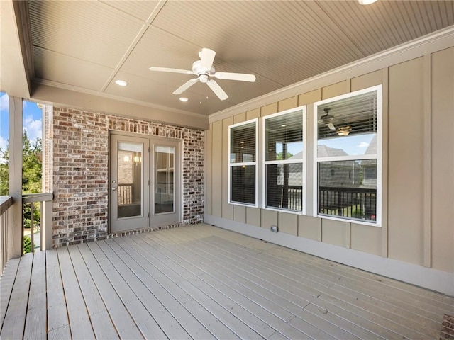 4905 Sterling Close, Buford, GA 30518 - wooden deck featuring ceiling fan