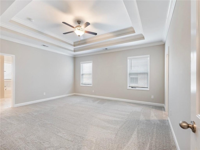 4905 Sterling Close, Buford, GA 30518 - carpeted empty room with a raised ceiling, crown molding, a ceiling fan, and baseboards