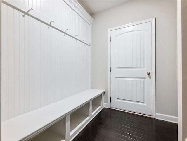 4905 Sterling Close, Buford, GA 30518 - mudroom with dark wood finished floors and baseboards