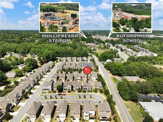 4905 Sterling Close, Buford, GA 30518 - aerial perspective of suburban area
