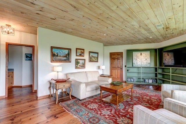 73 Falcon Heights Ln, Big Canoe, GA 30143 - living area featuring wooden ceiling and hardwood / wood-style floors