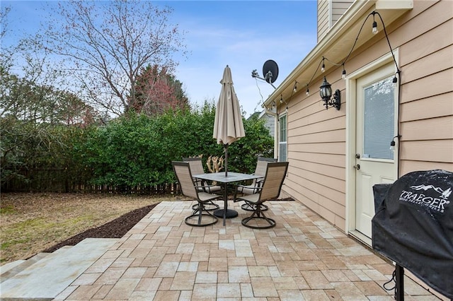 view of patio / terrace featuring area for grilling