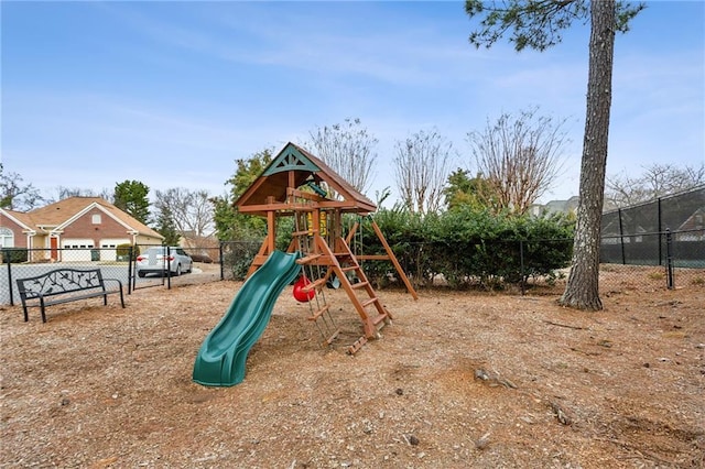 view of jungle gym