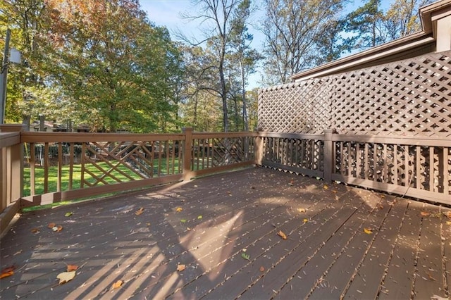 view of wooden deck