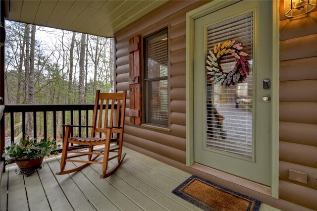 97 Doyle Carder Pkwy, Blue Ridge, GA 30513 - wooden deck with a porch