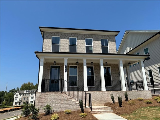 view of front facade featuring a porch