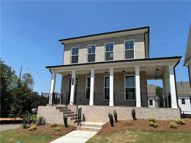 view of front of house featuring covered porch