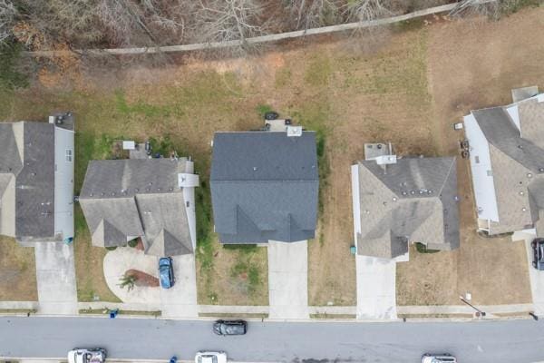 aerial view with a residential view