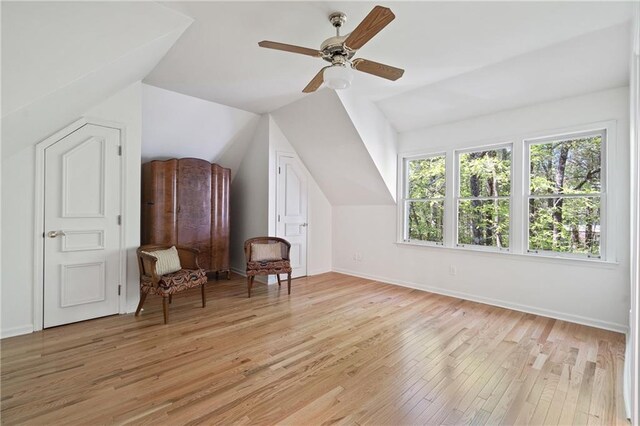 4340 Candacraig, Johns Creek, GA 30022 - bonus room with light wood-style floors, lofted ceiling, ceiling fan, and baseboards
