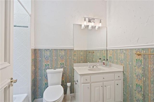 4340 Candacraig, Johns Creek, GA 30022 - full bathroom featuring vanity, toilet, and a bathtub