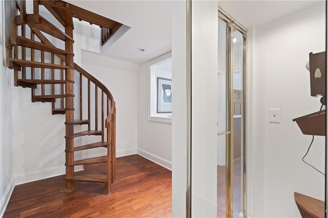 4340 Candacraig, Johns Creek, GA 30022 - stairway featuring wood finished floors and baseboards