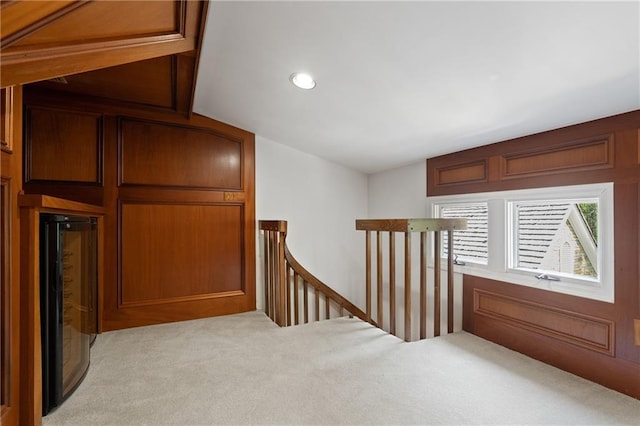 4340 Candacraig, Johns Creek, GA 30022 - hall featuring an upstairs landing, light carpet, recessed lighting, and vaulted ceiling