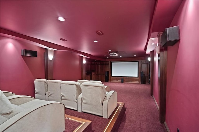 4340 Candacraig, Johns Creek, GA 30022 - home theater featuring dark colored carpet and recessed lighting