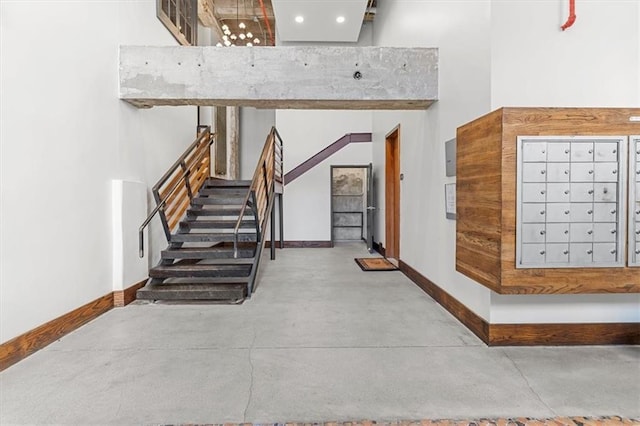 building lobby featuring stairway