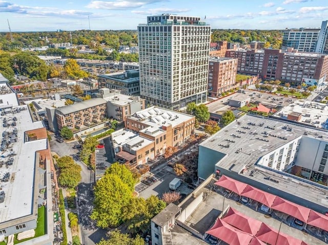 birds eye view of property featuring a view of city