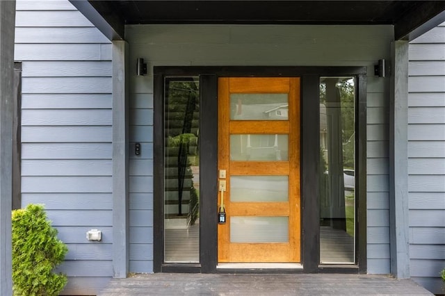 view of doorway to property