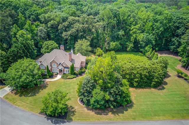 1485 Rolling Links Dr, Alpharetta, GA 30004 - aerial view of property and surrounding area featuring a heavily wooded area