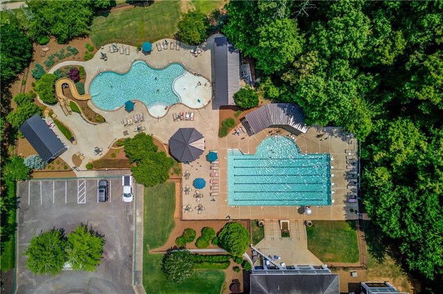 1485 Rolling Links Dr, Alpharetta, GA 30004 - bird's eye view of a pool