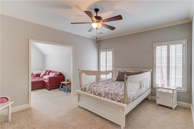 1485 Rolling Links Dr, Alpharetta, GA 30004 - bathroom with vanity, toilet, shower / tub combo with curtain, and crown molding