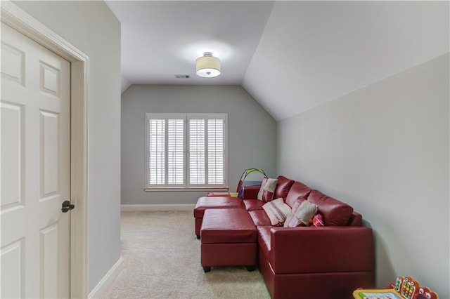 1485 Rolling Links Dr, Alpharetta, GA 30004 - sitting room with lofted ceiling, carpet, and baseboards