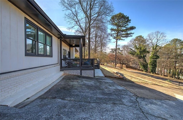 view of patio / terrace with a deck