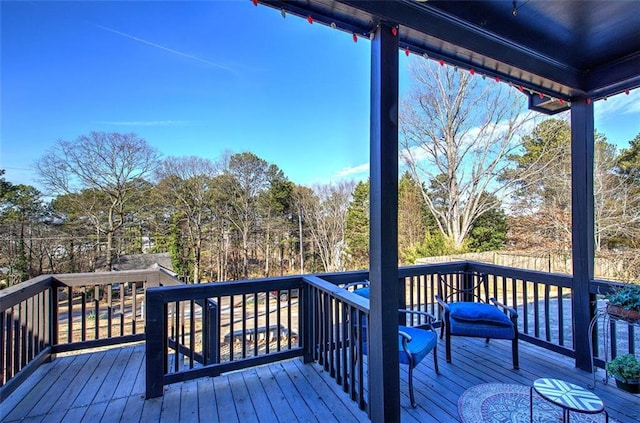 view of wooden deck