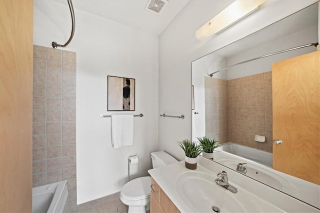 1344 Fernwood Cir NE, Brookhaven, GA 30319 - full bath featuring shower / bathtub combination, vanity, and tile patterned flooring