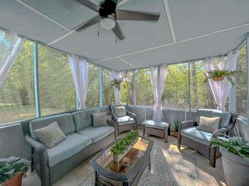 1127 Oak Hollow Ct, Hampton, GA 30228 - sunroom / solarium featuring outdoor lounge area, a ceiling fan, and plenty of natural light