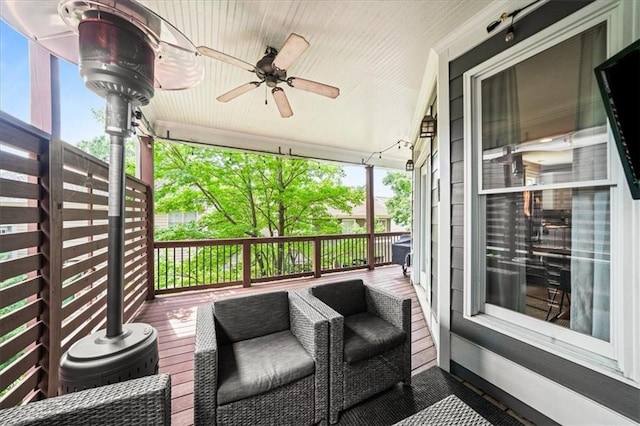1622 Gates Pl NW, Atlanta, GA 30318 - wooden deck featuring ceiling fan