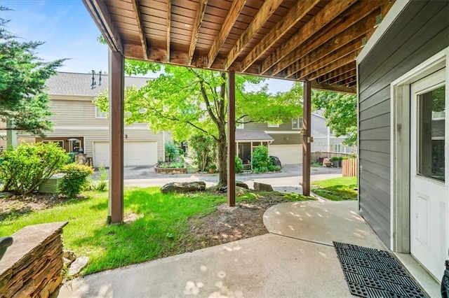 1622 Gates Pl NW, Atlanta, GA 30318 - view of patio / terrace featuring a garage