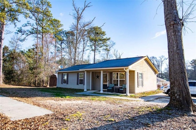 view of front of house with covered porch