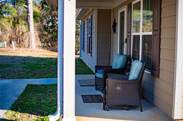 view of patio / terrace with a porch