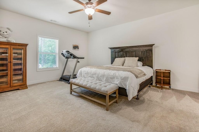 594 Maner Rd, Rockmart, GA 30153 - carpeted bedroom with baseboards and ceiling fan
