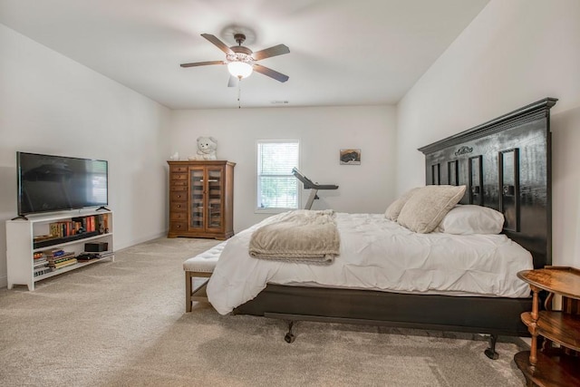 594 Maner Rd, Rockmart, GA 30153 - carpeted bedroom with ceiling fan