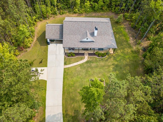 594 Maner Rd, Rockmart, GA 30153 - aerial view of property and surrounding area featuring a forest