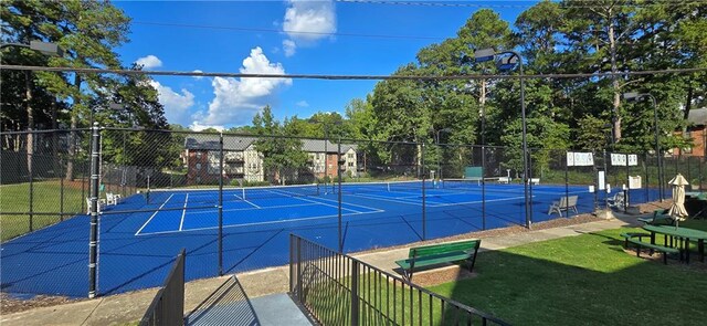 view of tennis court