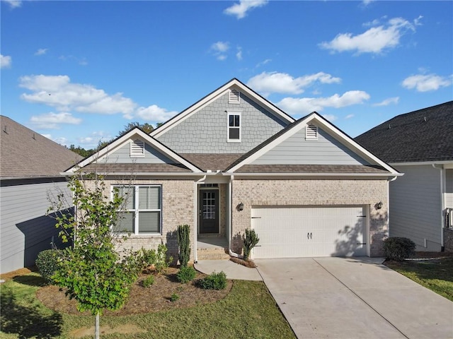 craftsman-style house with a garage