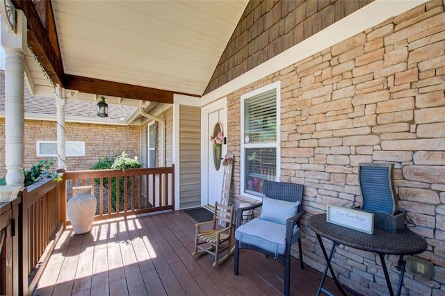 view of wooden deck