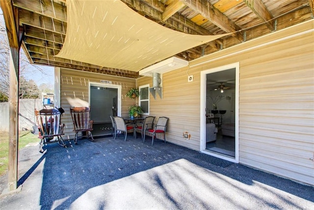 view of patio / terrace with fence