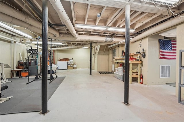 2011 Sturbridge Ln, Buford, GA 30519 - unfinished basement with washer / dryer