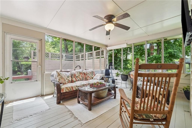 2011 Sturbridge Ln, Buford, GA 30519 - sunroom / solarium featuring outdoor lounge area and ceiling fan
