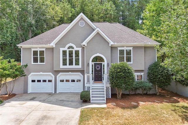 split foyer home with a garage